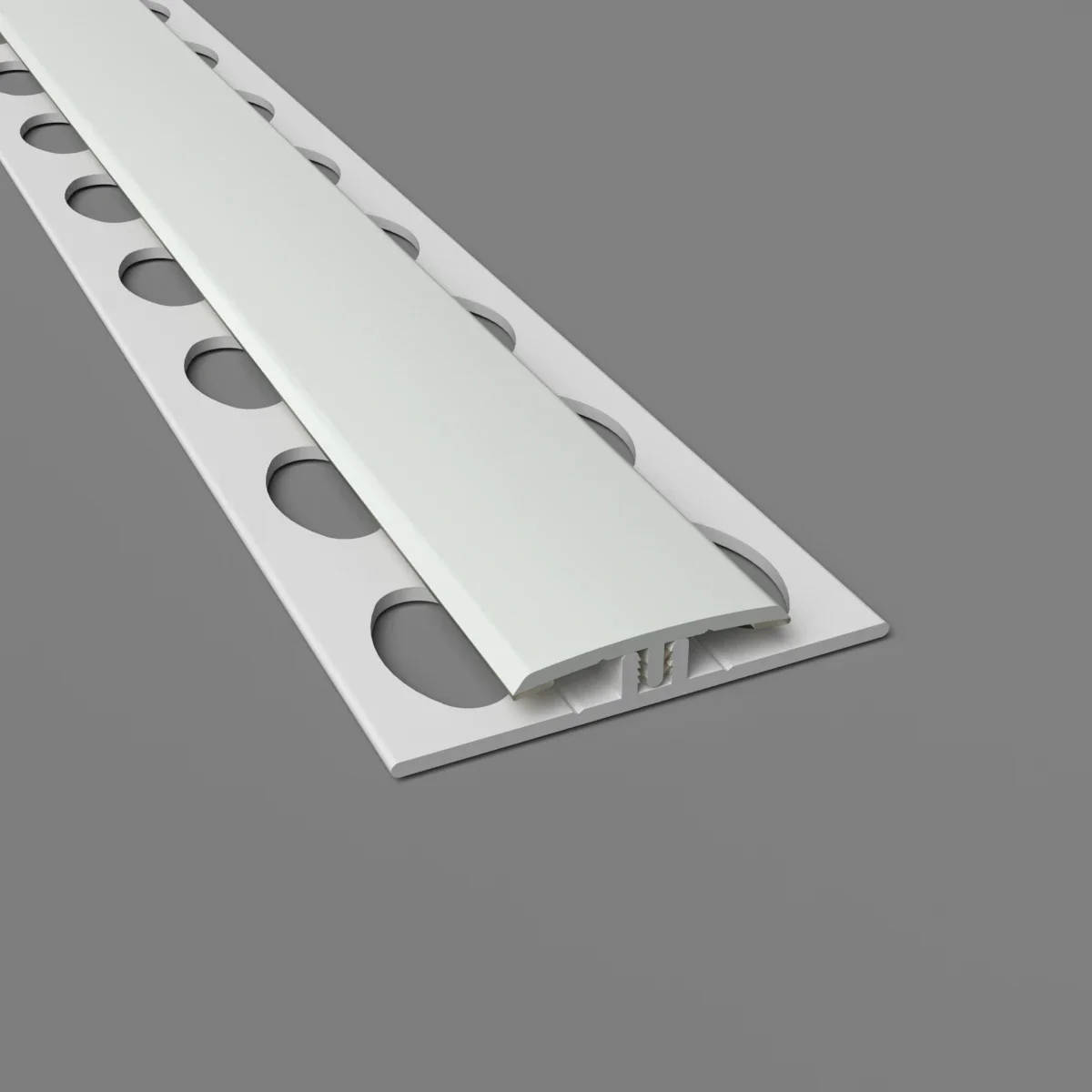 Zweiteilige H-Trennleiste in meeresschaum für PVC-Wandverkleidungen – stabile Verbindung und saubere Optik