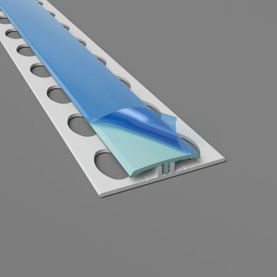 Zweiteilige H-Trennleiste in mint mit Schutzfolie – optimal für hygienische Wandverkleidungen