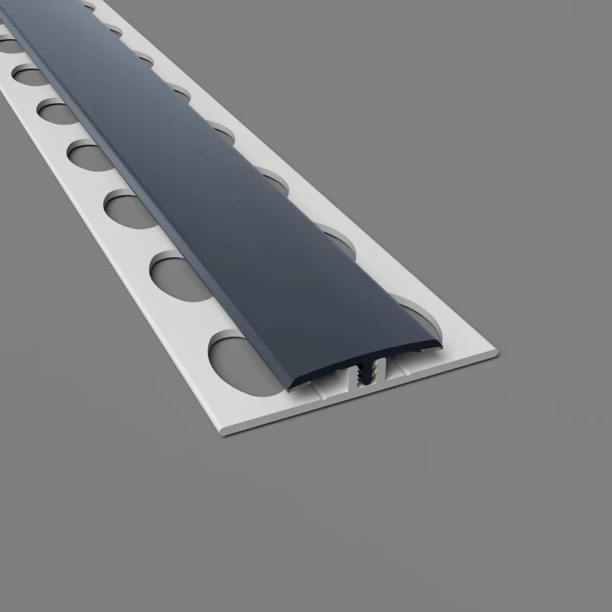 Zweiteilige H-Trennleiste in schwarz für PVC-Wandverkleidungen – stabile Verbindung und saubere Optik