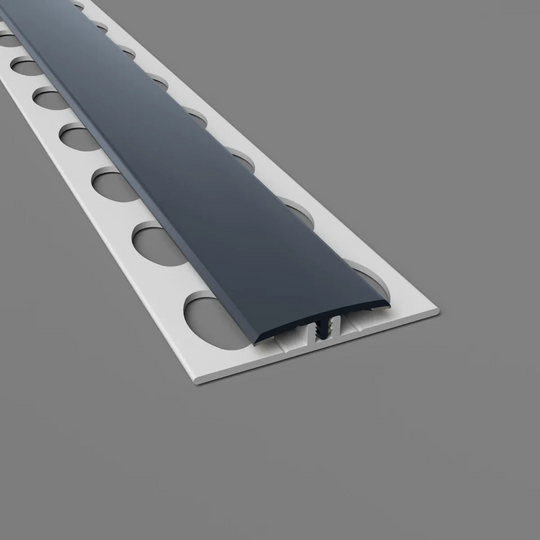 Zweiteilige H-Trennleiste in schwarz für PVC-Wandverkleidungen – stabile Verbindung und saubere Optik