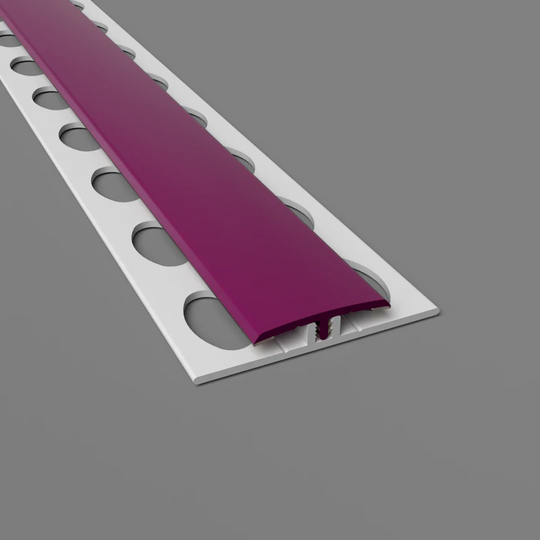 Zweiteilige H-Trennleiste in zuckerpflaume für PVC-Wandverkleidungen – stabile Verbindung und saubere Optik