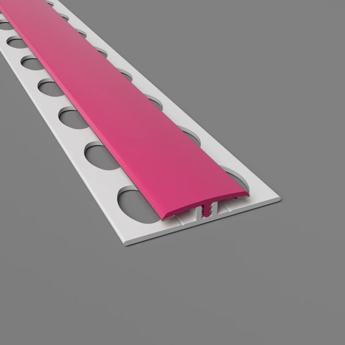 Zweiteilige H-Trennleiste in rosa für PVC-Wandverkleidungen – stabile Verbindung und saubere Optik