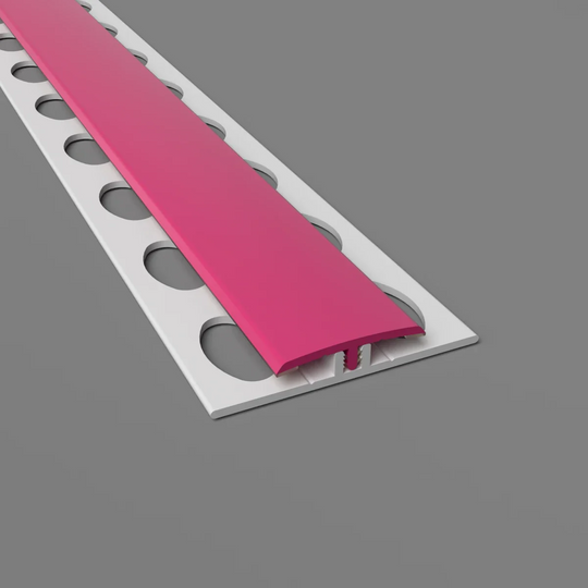 Zweiteilige H-Trennleiste in rosa für PVC-Wandverkleidungen – stabile Verbindung und saubere Optik