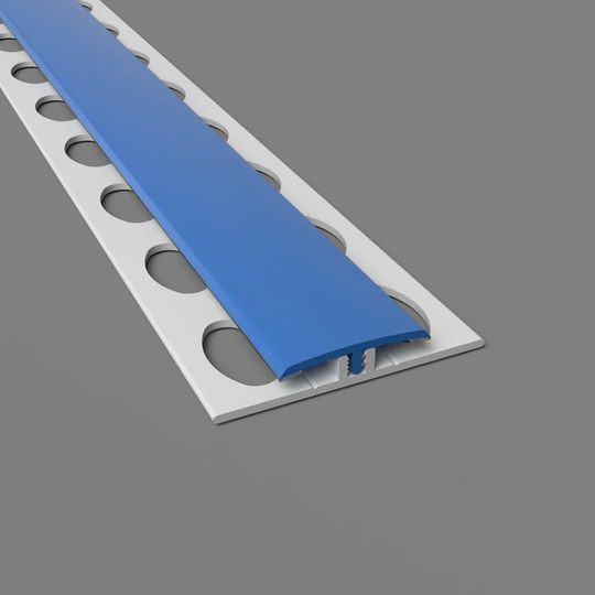 Zweiteilige H-Trennleiste in opalblau für PVC-Wandverkleidungen – stabile Verbindung und saubere Optik