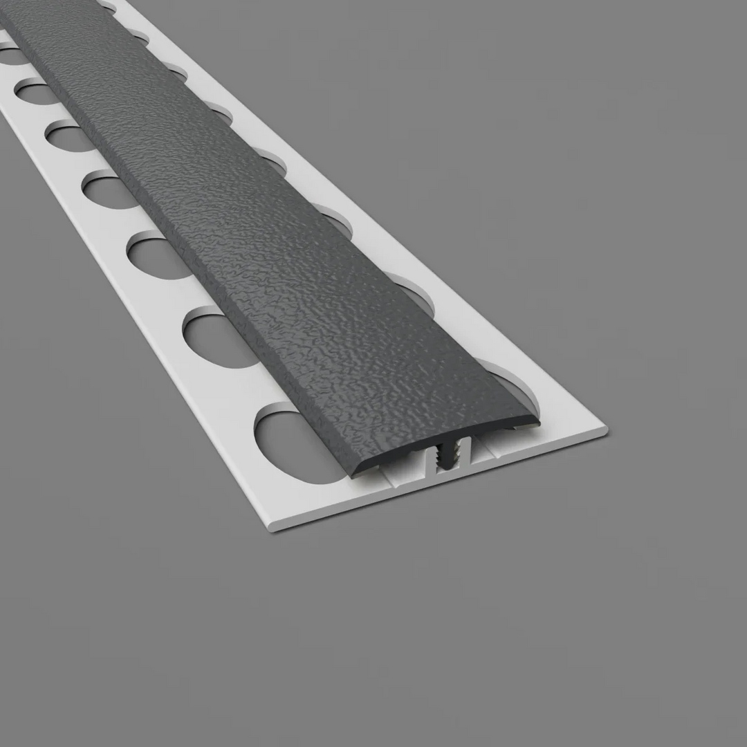 2 teiliges H Profil anthrazit fuer stossfesten Wandschutz PVC