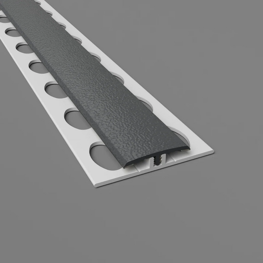 2 teiliges H Profil anthrazit fuer stossfesten Wandschutz PVC