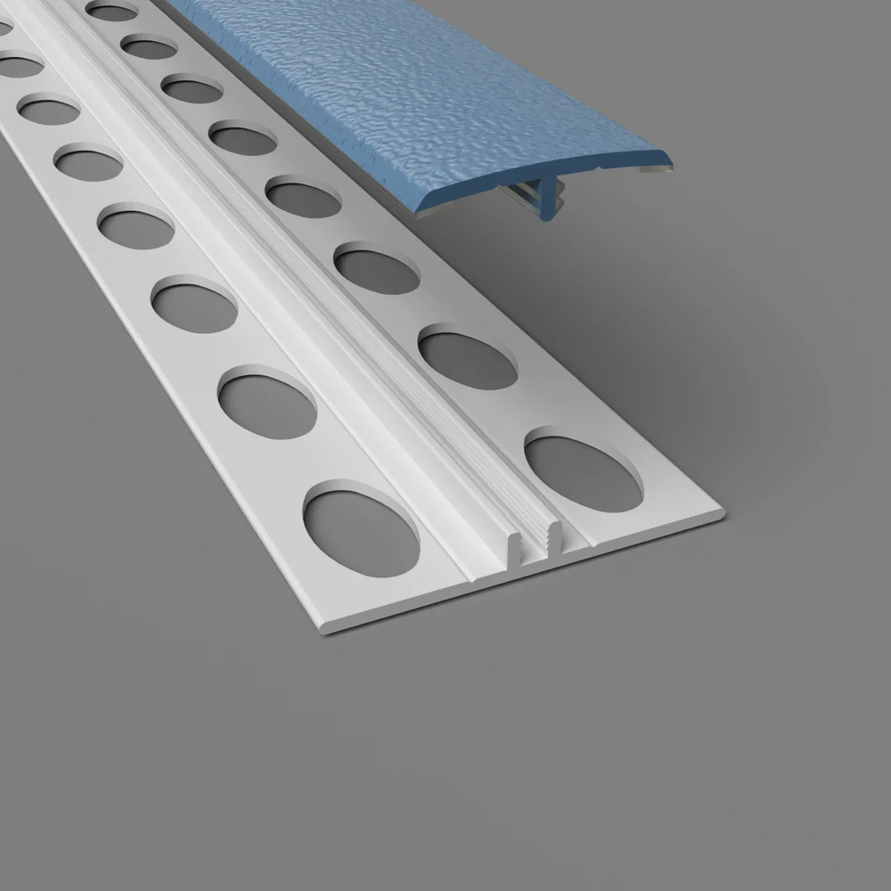 H Profil atlantikblau strukturierte Oberflaeche Wandschutz