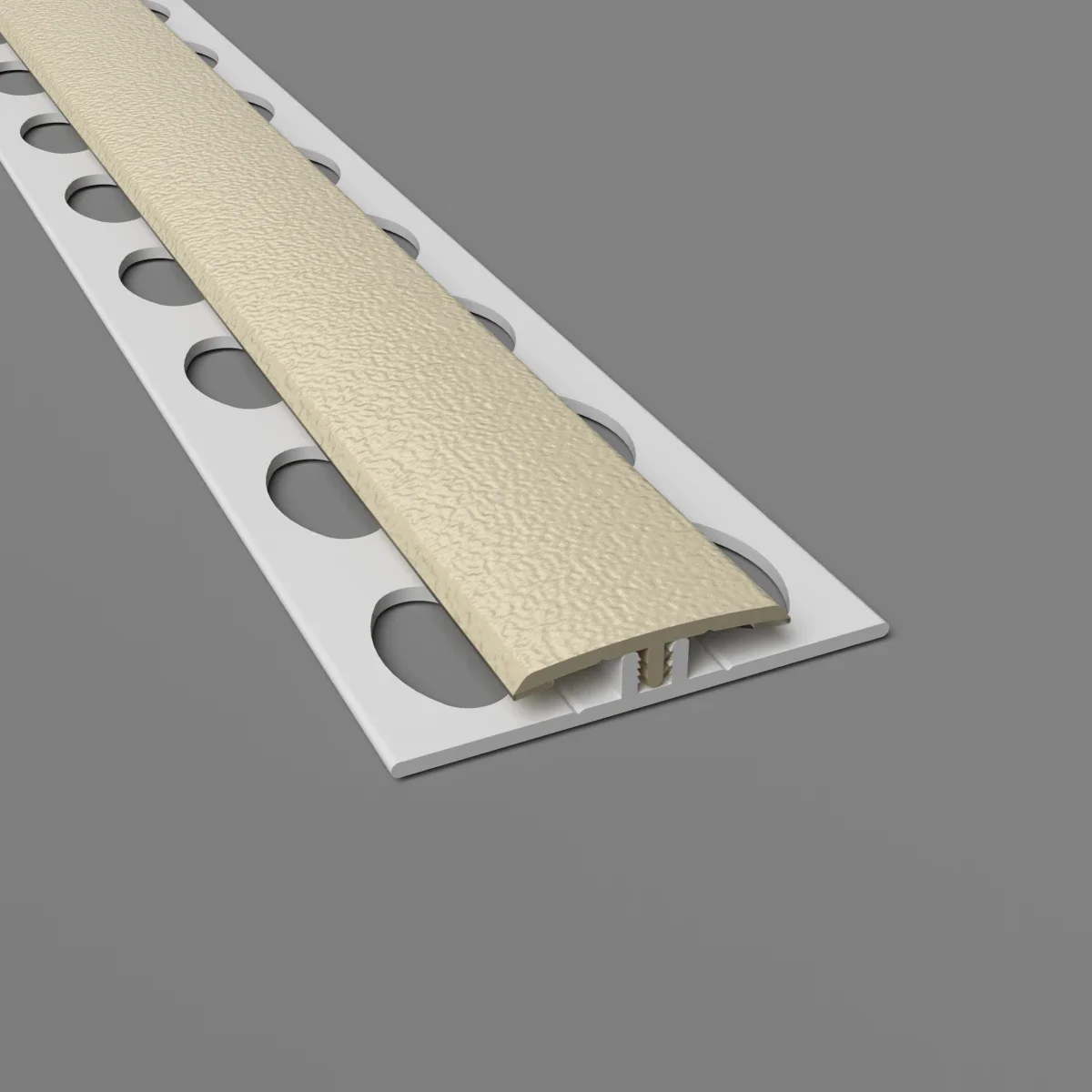 2 teiliges H Profil elfenbein fuer stossfesten Wandschutz PVC