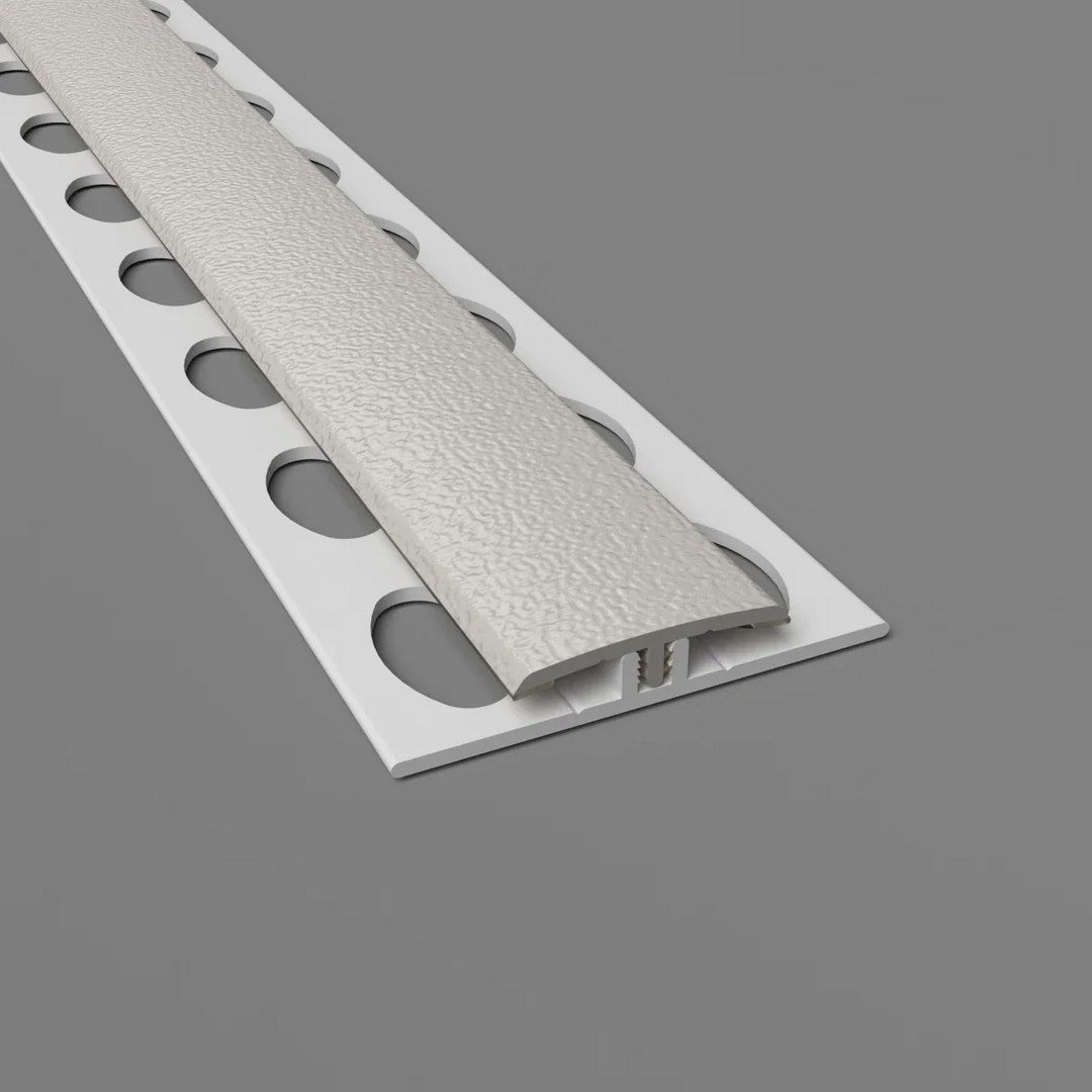 2 teiliges H Profil leinenfarben fuer stossfesten Wandschutz PVC