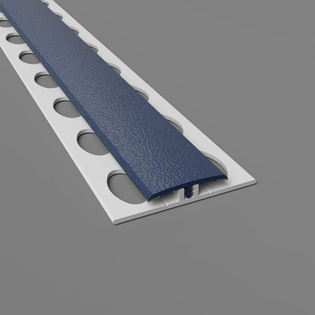 2 teiliges H Profil mitternachtsblau fuer stossfesten Wandschutz PVC