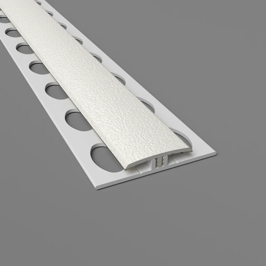 2 teiliges H Profil off white fuer stossfesten Wandschutz PVC