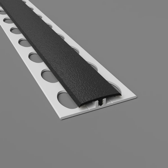 2-teiliges H-Profil Schwarz PVC – Verbindungsprofil für stoßfesten Wandschutz 1220 / 3050 mm