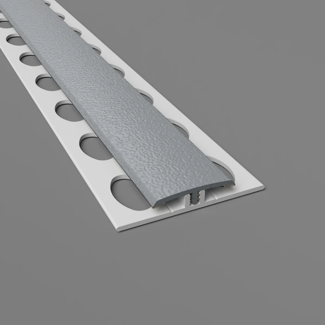 2 teiliges H Profil wolkengrau fuer stossfesten Wandschutz PVC